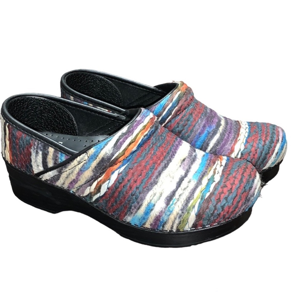 Dansko Multi Color Yarn Clogs